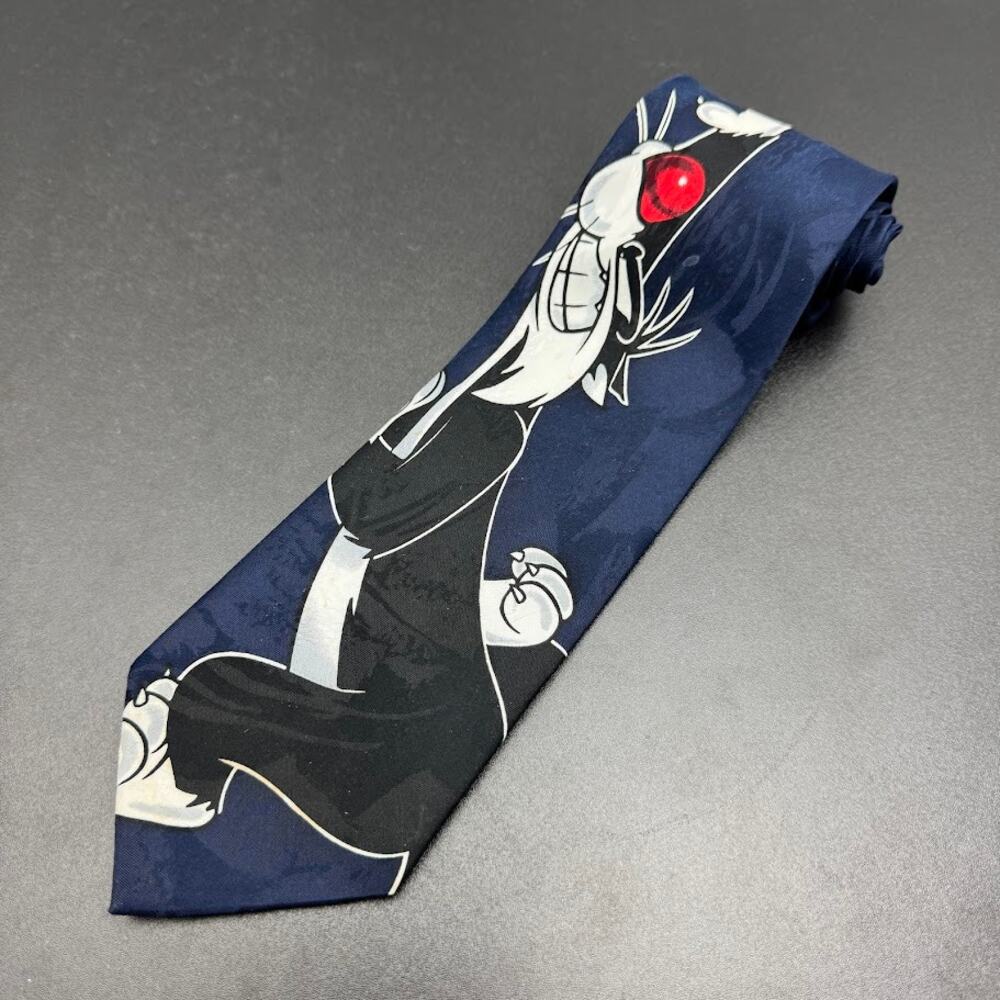 Looney Tunes Mania Sylvester and Tweety Necktie 1995 Polyester